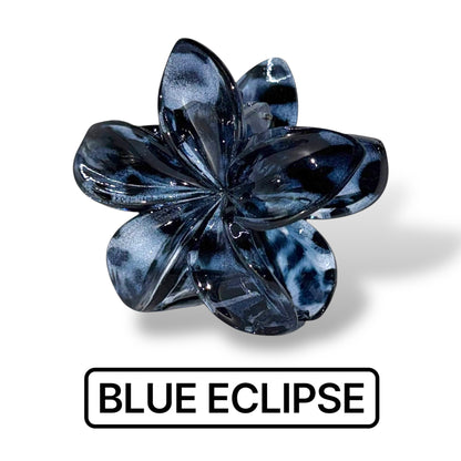 Blue Eclipse- Flower Hair Claw