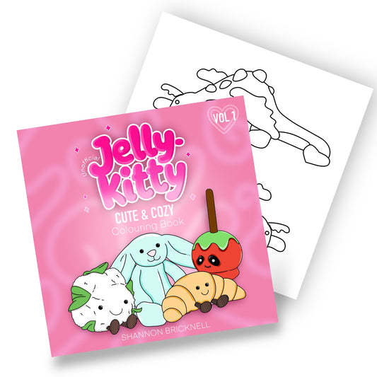 PRE ORDER - Cute & Cozy jellykitty colouring book vol 1