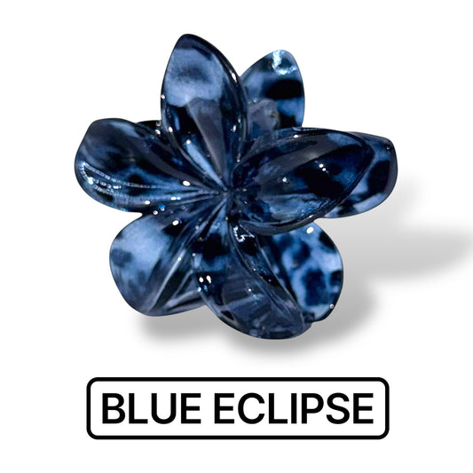Blue Eclipse- Flower Hair Claw