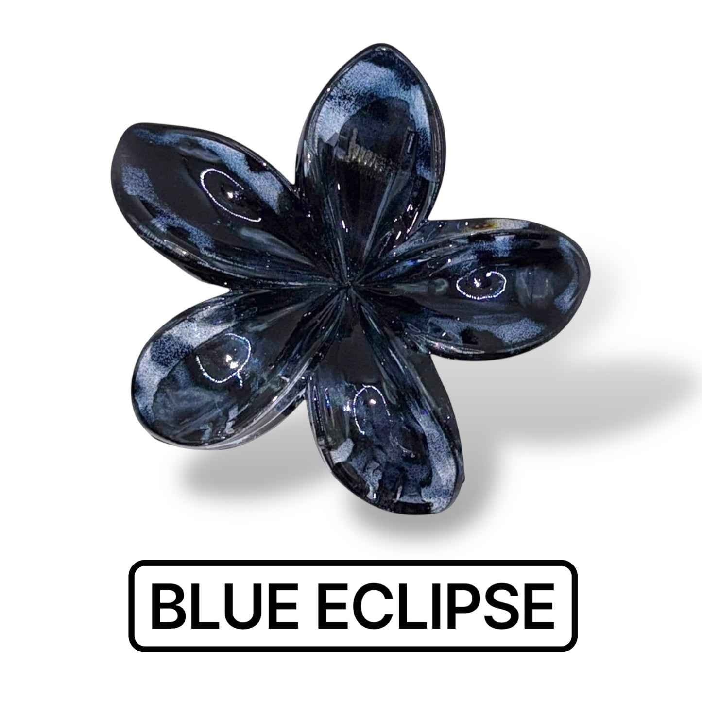 Blue Eclipse- Flower Hair Claw