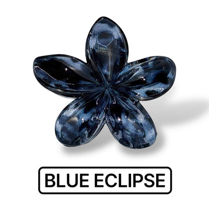 Blue Eclipse- Flower Hair Claw