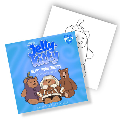 PRE ORDER - Good Friends jellykitty colouring book vol 3+ Free Ball point pen!